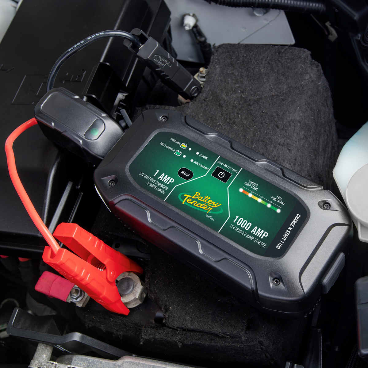 Battery Tender Charge N Start 1100 1A Battery Charger & 1000A Jump Starter - view 1