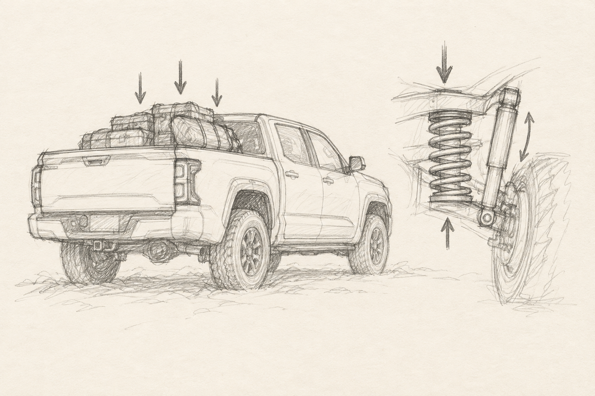 Added Rear Weight on a Tundra: When Shocks Are Not the Fix