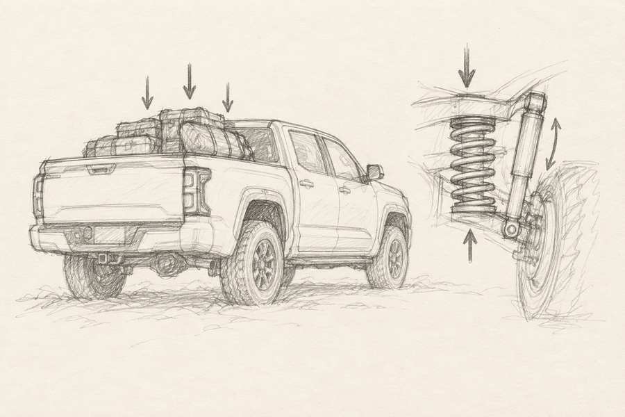 Added Rear Weight on a Tundra: When Shocks Are Not the Fix