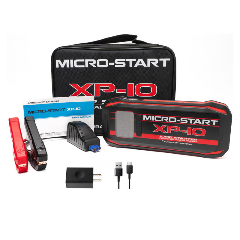 Antigravity XP-10 Gen 2 jump starter kit and accessories