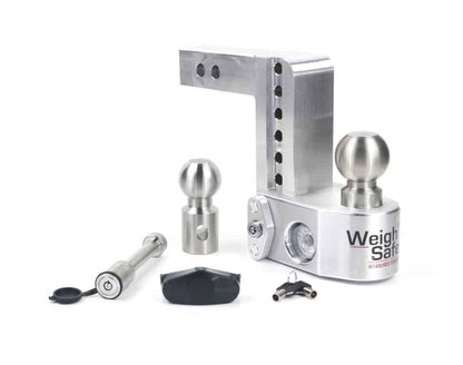 Weigh Safe 4in Drop Hitch w/Built-in Scale & 2in Shank (10K/12.5K GTWR) w/WS05 - Aluminum - view 1