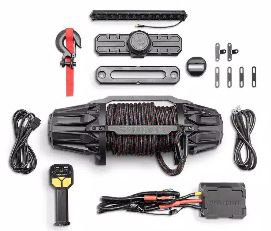 RealTruck Universal Traction Recovery 10K Winch - Black